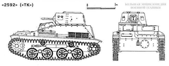 Общий вид малого японского танка «2592» («ТК»)