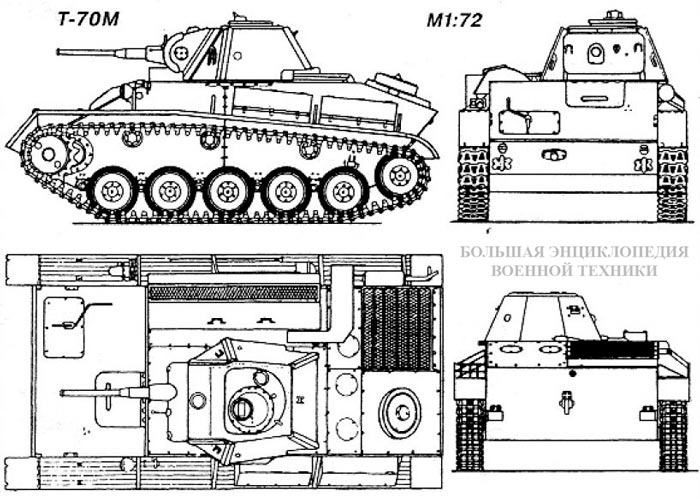 Общий вид легкого танка Т-70М
