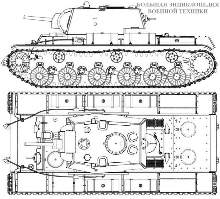 Чертеж танка КВ-8