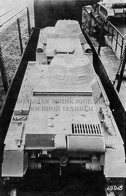 Pz.l Ausf.B, вид сзади — сверху