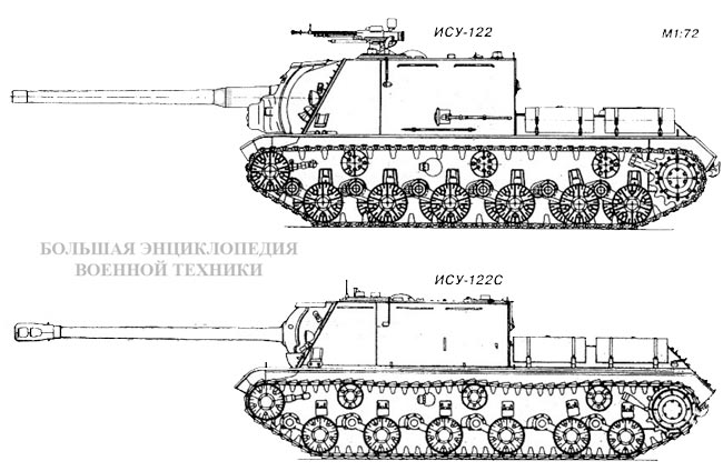 Сравнение ИСУ-122 и ИСУ-122С