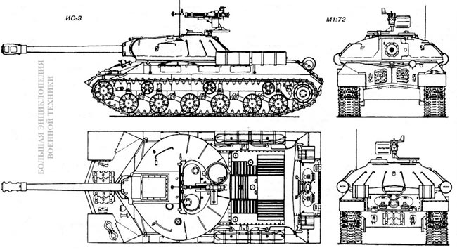 Чертеж танка ИС-3