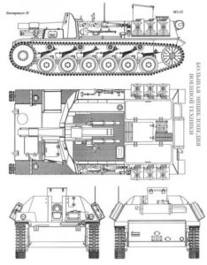 Чертеж САУ Sturmpanzer II